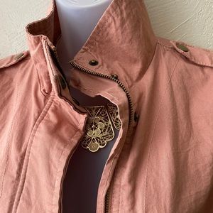 Love Tree Mauve Rose Utility Jacket